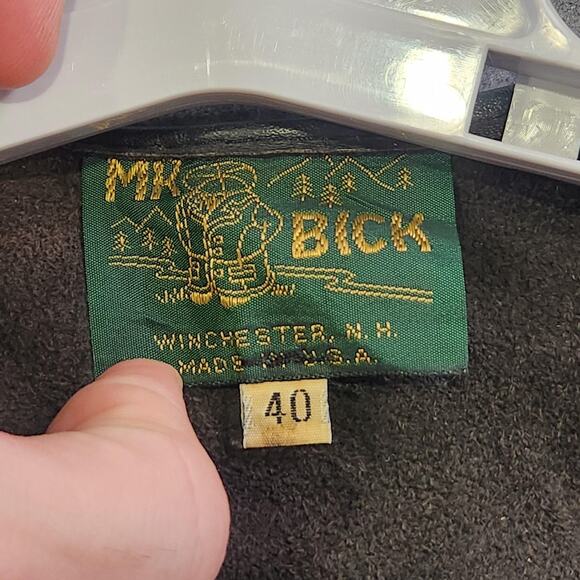 VTG MR Bick Genuine Leather Vest Mens 40 Black Biker Motorcycle USA Made Jacket - Picture 6 of 10